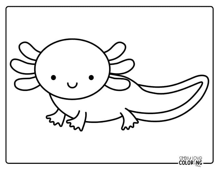 27 Axolotl Coloring Pages (Free PDF Printables) - Simply Love Coloring