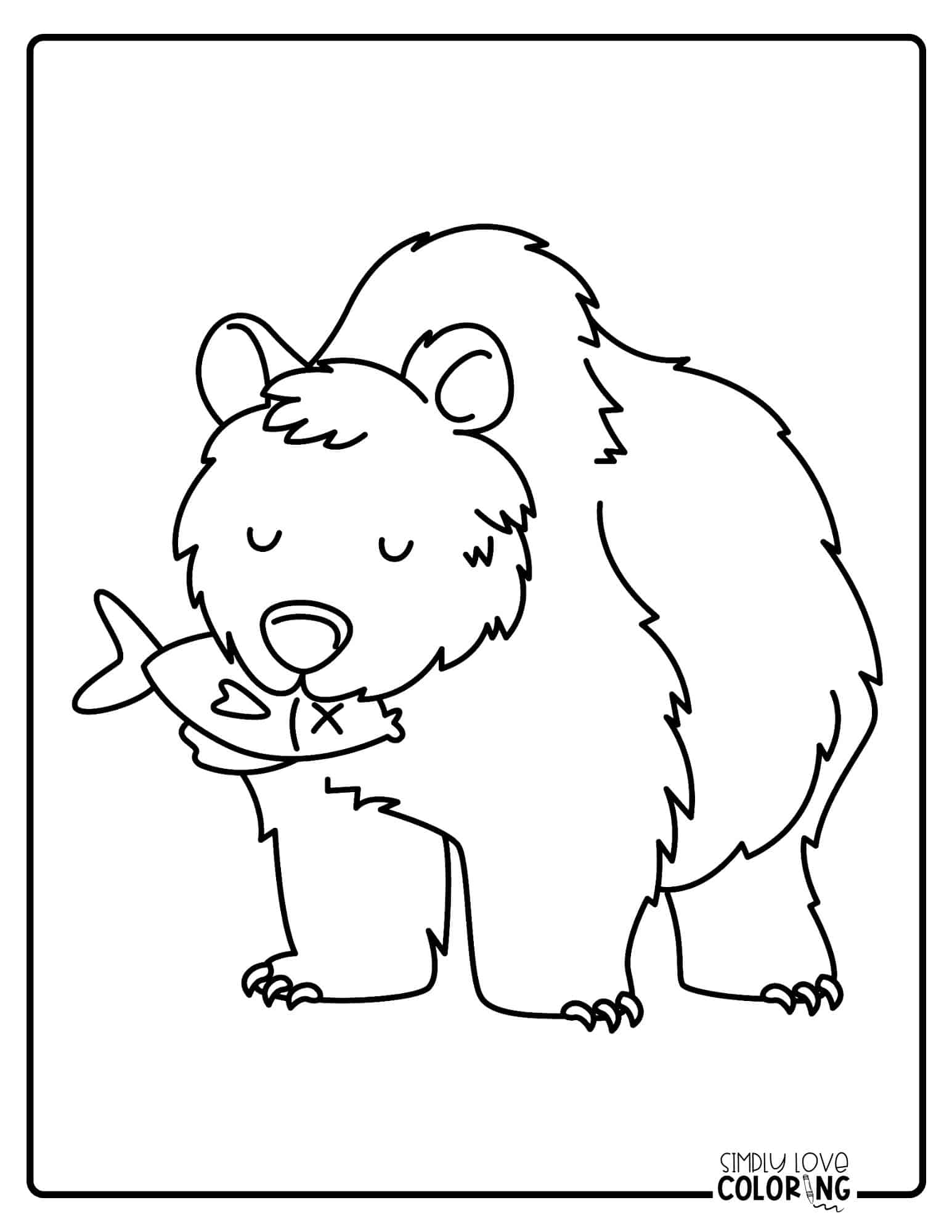 Free Bear Coloring Pages - Simply Love Coloring