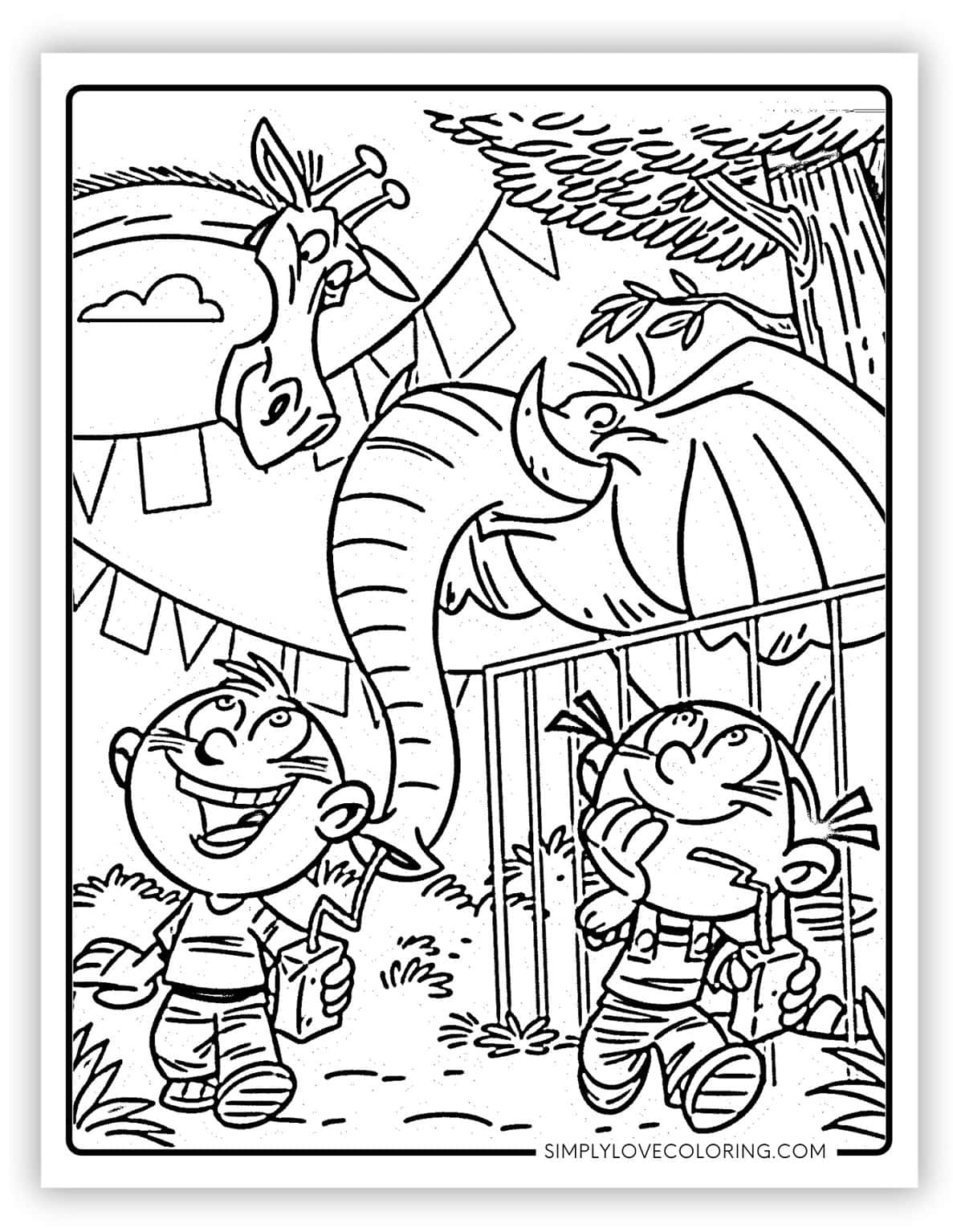 Zoo Coloring Pages (Free PDF Printables) - Simply Love Coloring