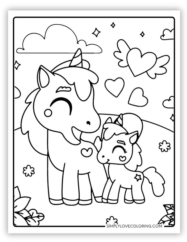 41 Cute Unicorn Coloring Pages (Free PDF Printables) - Simply Love Coloring