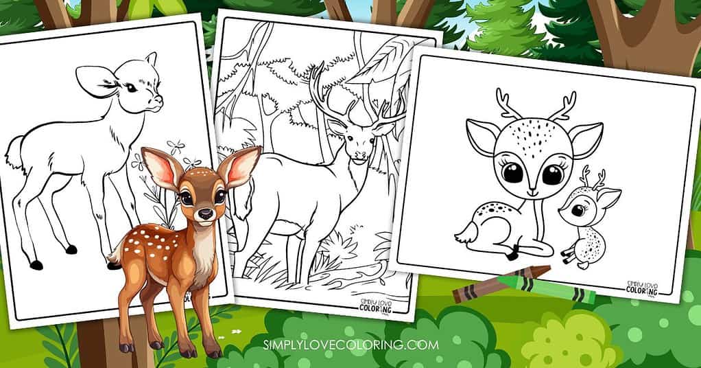Deer Coloring Pages (Free PDF Printables) - Simply Love Coloring