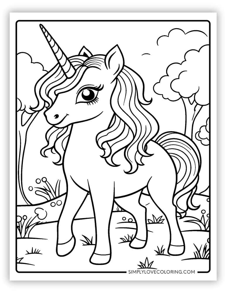 41 Cute Unicorn Coloring Pages (Free PDF Printables) Simply Love Coloring