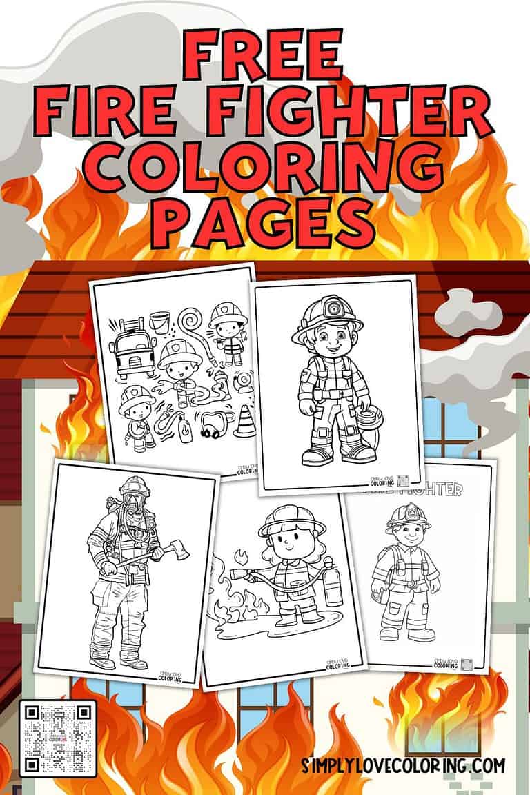 Fire Fighter Coloring Pages Free - Free Fire Fighter Coloring Pages Simplylovecoloring.com Pin Image 768x1152