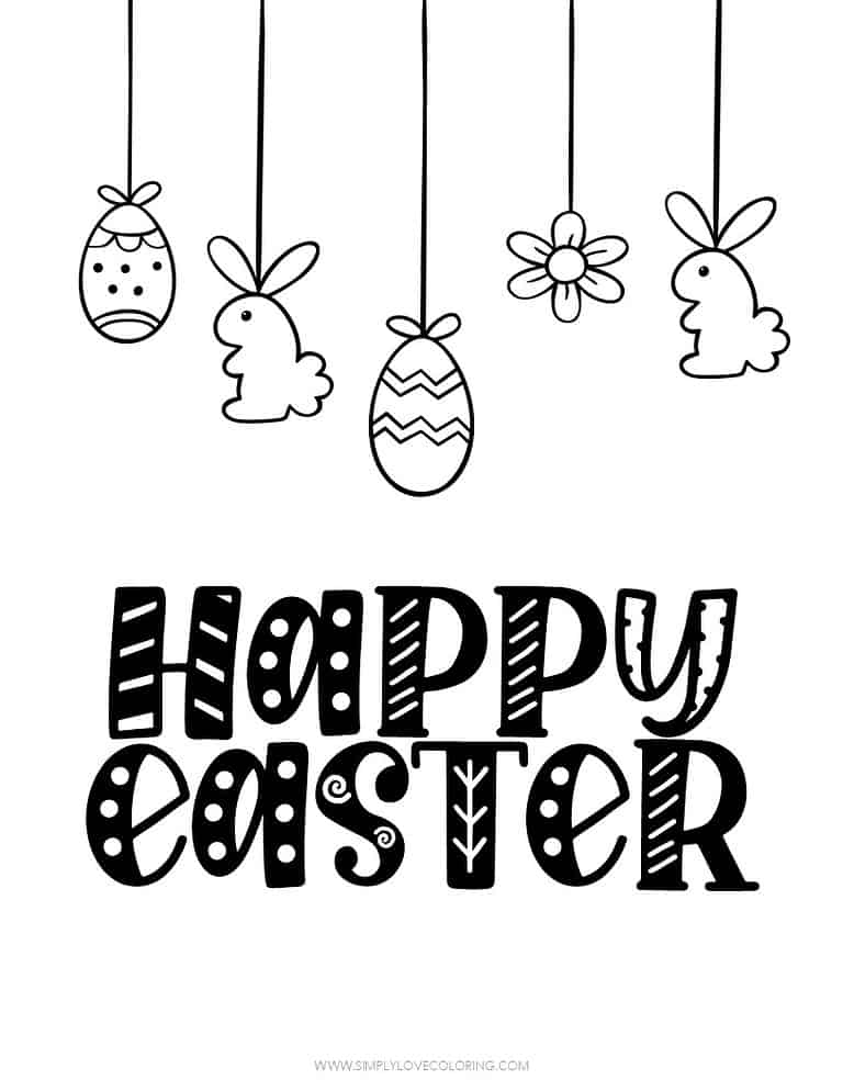 44 Easter Coloring Pages (Free PDF Printables) - Simply Love Coloring