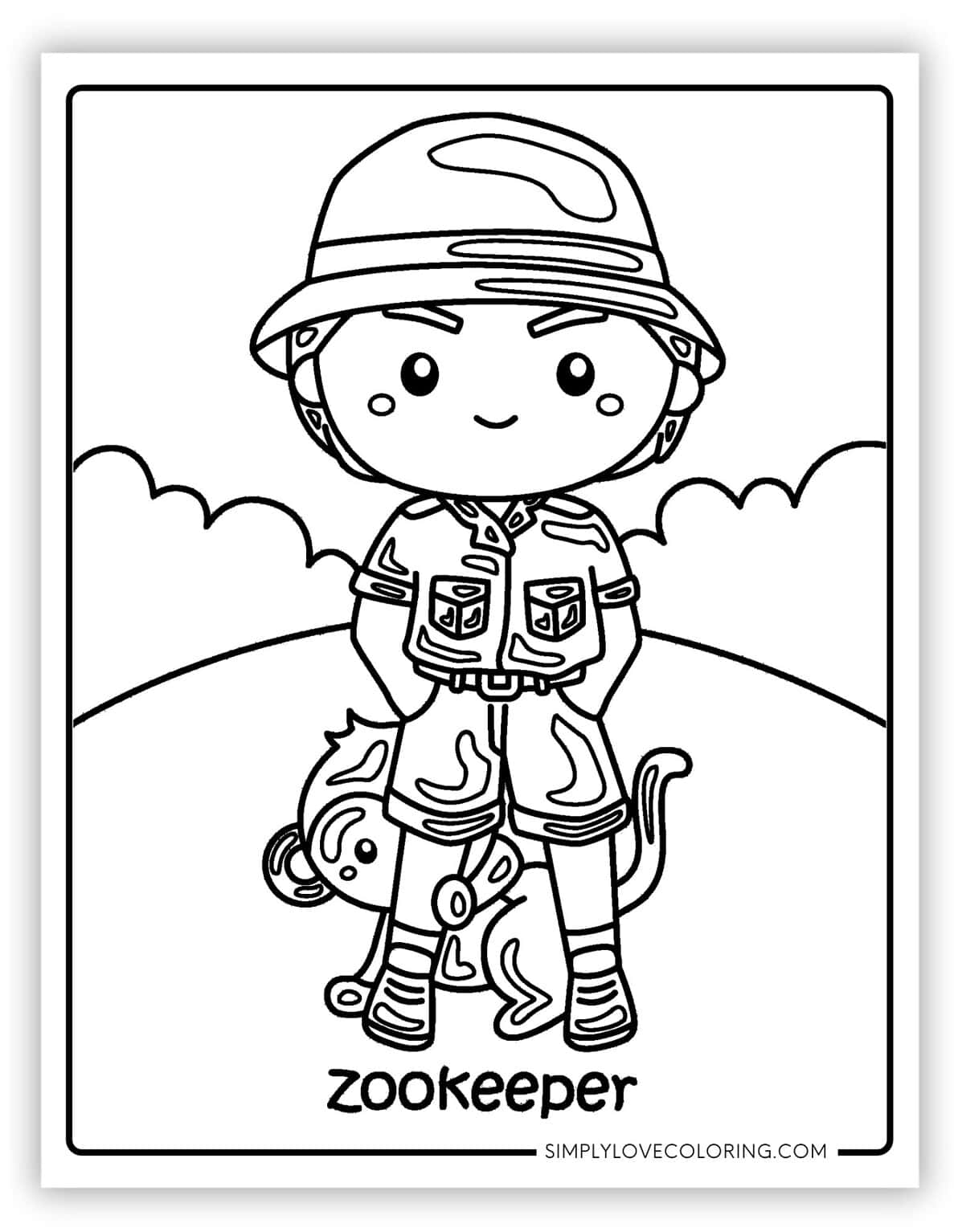 12 Cute Zookeeper Coloring Pages (Free PDF Printables) Simply Love