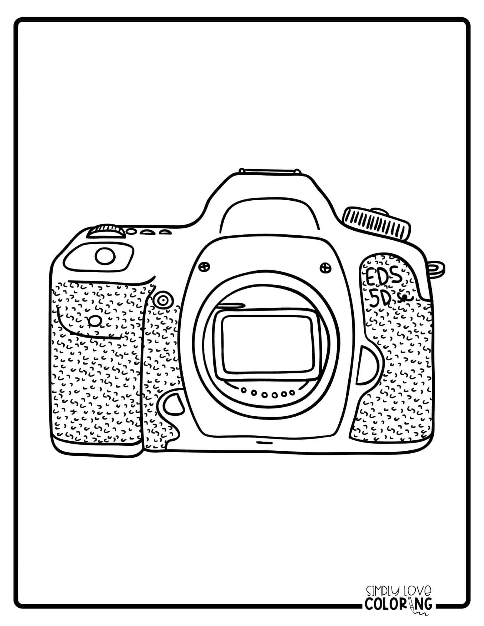 Camera Coloring Pages Free Pdf Printables Simply Love Coloring