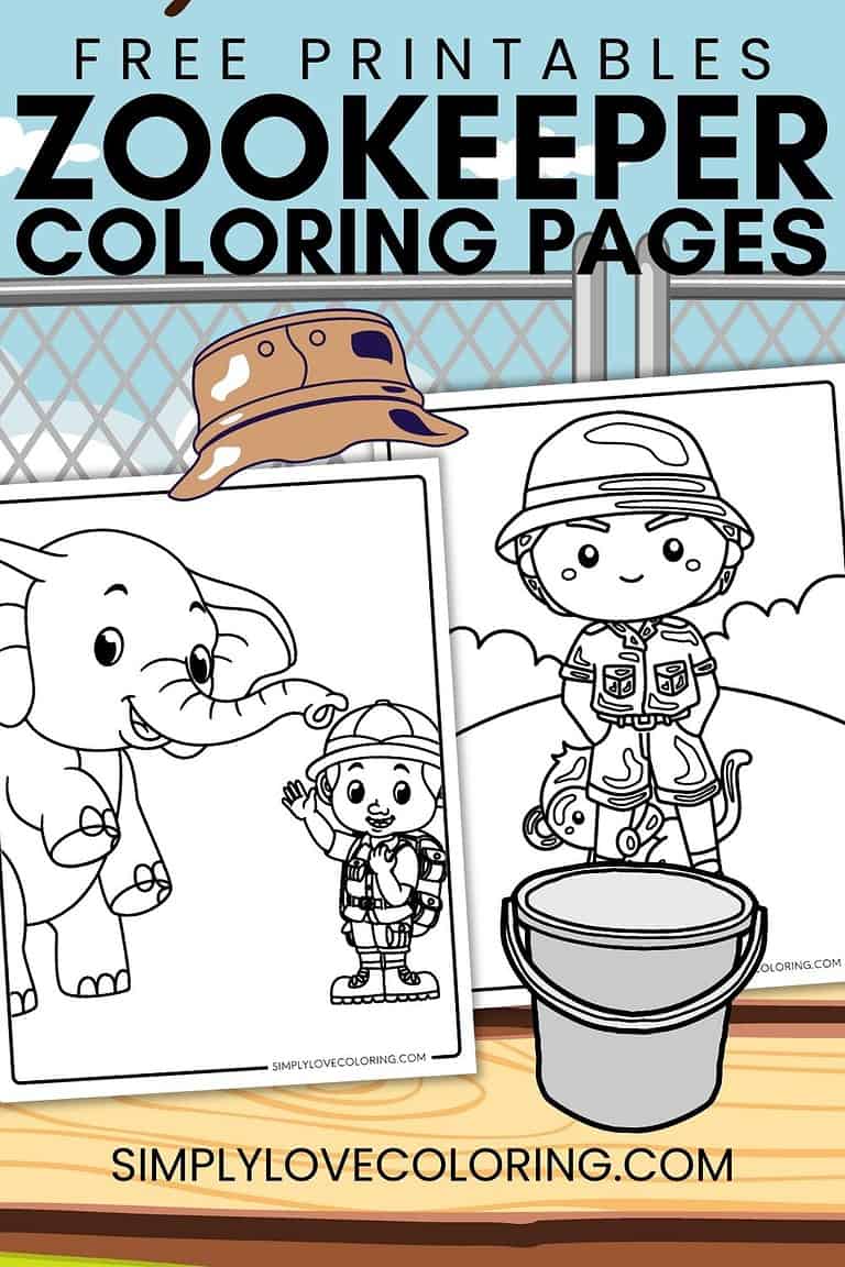 12 Cute Zookeeper Coloring Pages (Free PDF Printables) Simply Love
