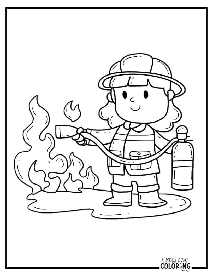 Firemen Coloring Pages (free Pdf Printables) - Simply Love Coloring