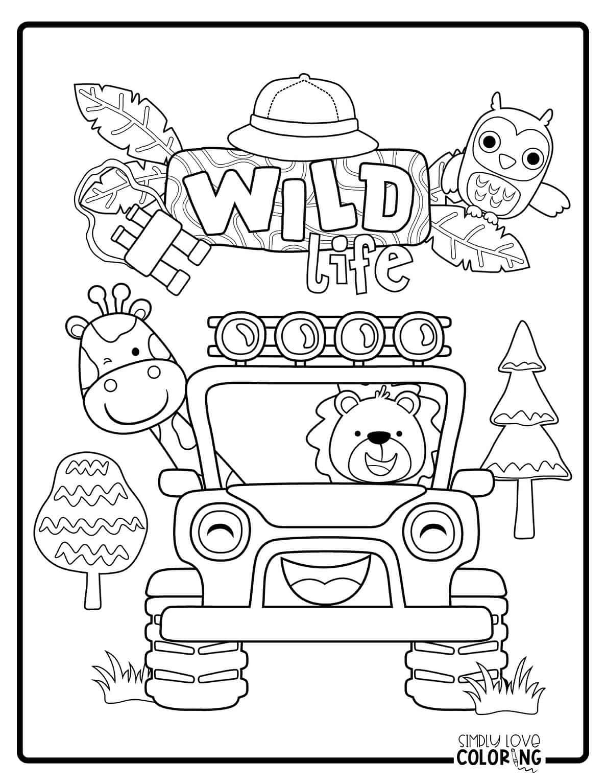 Safari Coloring Pages (Free PDF Printables) - Simply Love Coloring