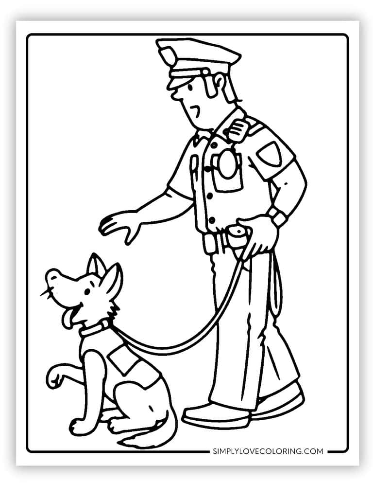 39 Police Officer Coloring Pages (Free PDF Printables) - Simply Love ...