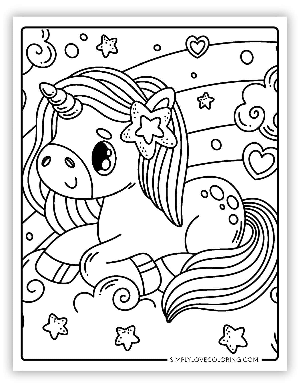 41 Cute Unicorn Coloring Pages (Free PDF Printables) - Simply Love Coloring