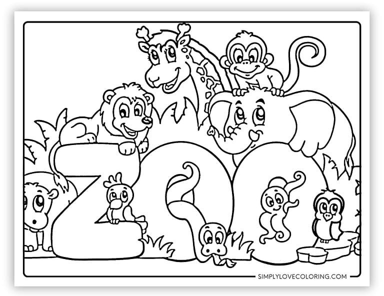 Zoo Coloring Pages (Free PDF Printables) - Simply Love Coloring