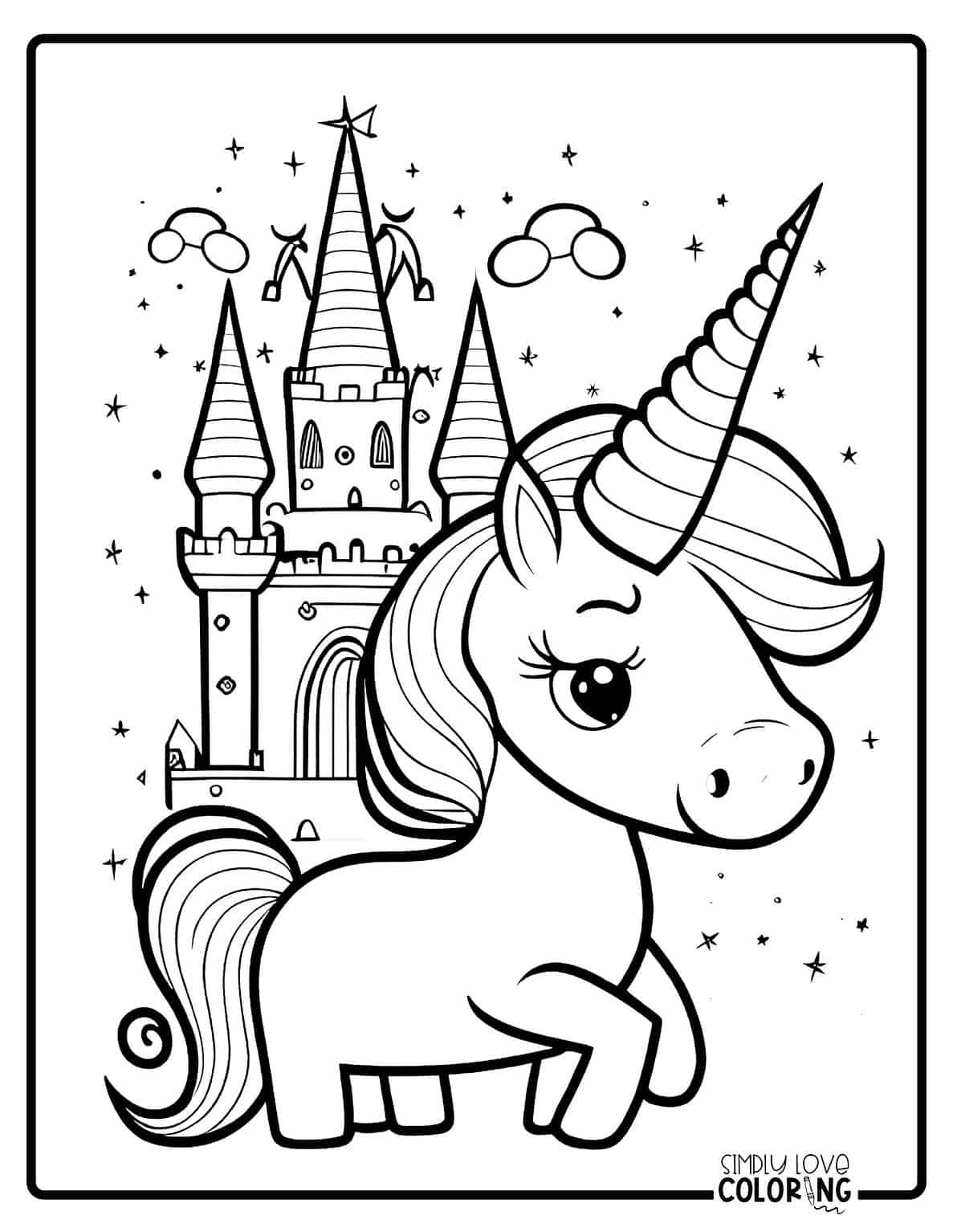 Unicorn Coloring Pages (Free PDF Printables) - Simply Love Coloring