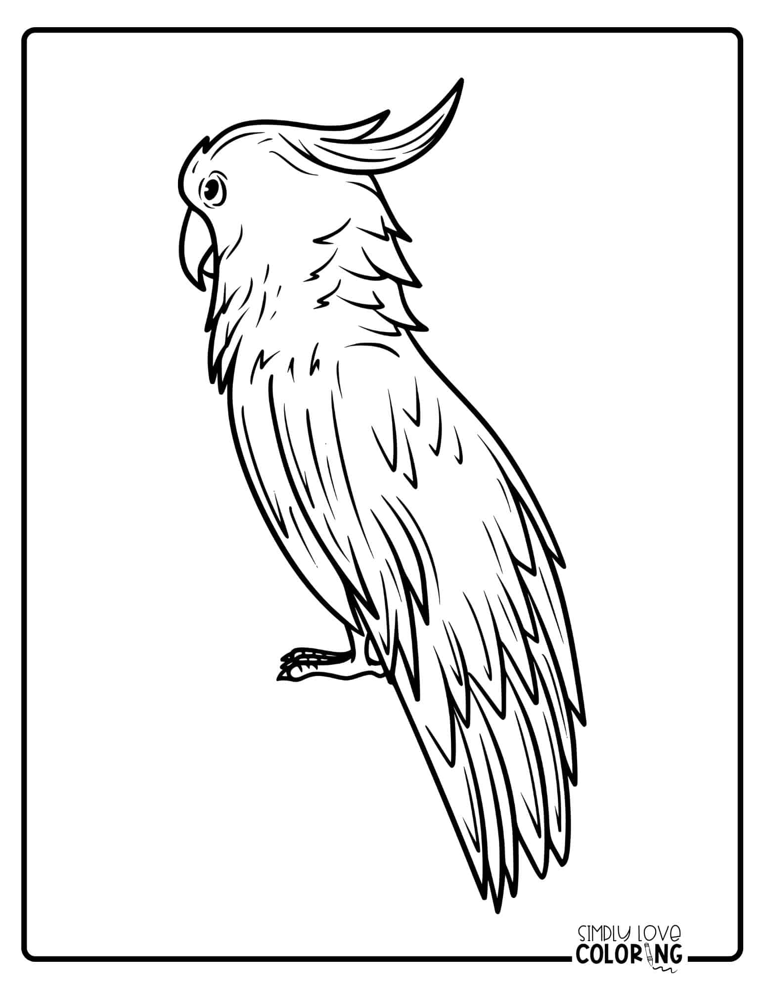 Parrot Coloring Pages (Free PDF Printables) - Simply Love Coloring