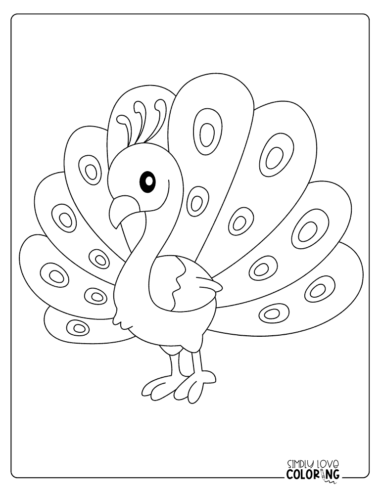 Peacock Coloring Pages (Free PDF Printables) - Simply Love Coloring