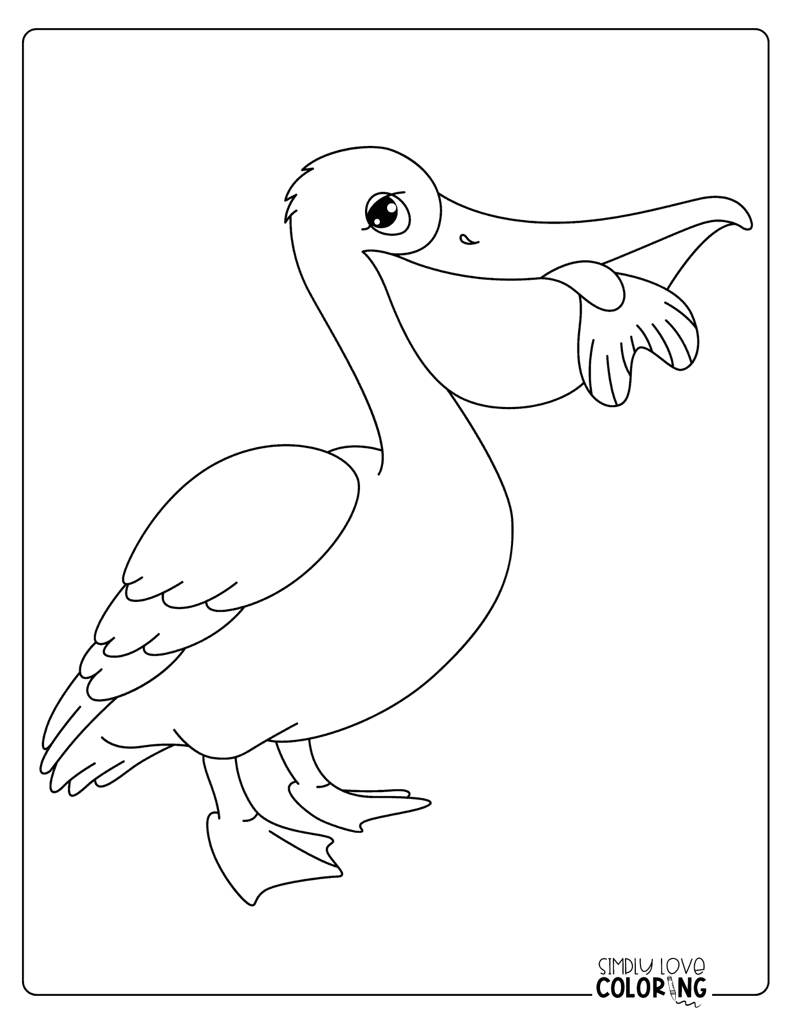 Pelican Coloring Pages (Free PDF Printables) - Simply Love Coloring