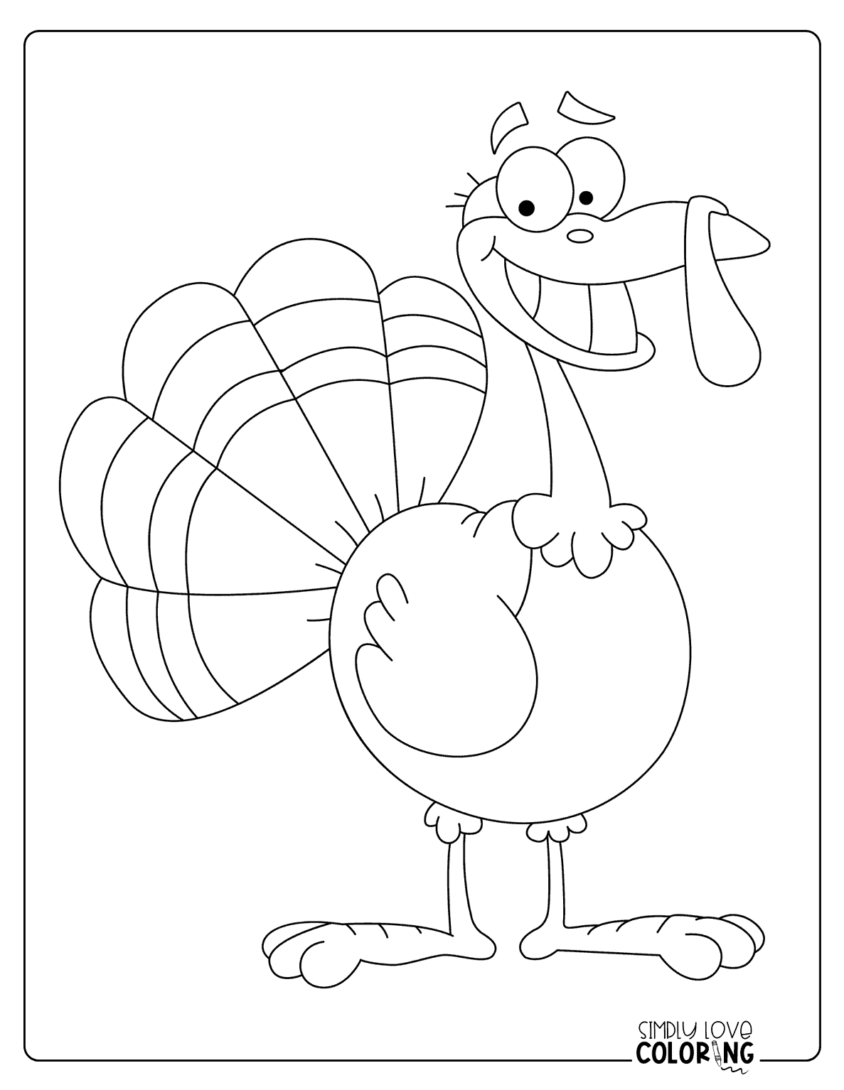 Turkey Coloring Pages (Free PDF Printables) Simply Love Coloring