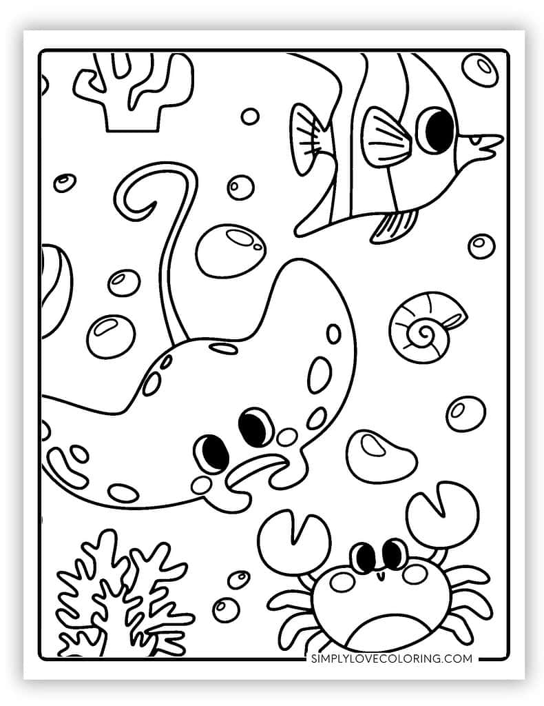 Sea Life Ocean Animals Coloring Pages 24 Sea Animal Coloring Pages For
