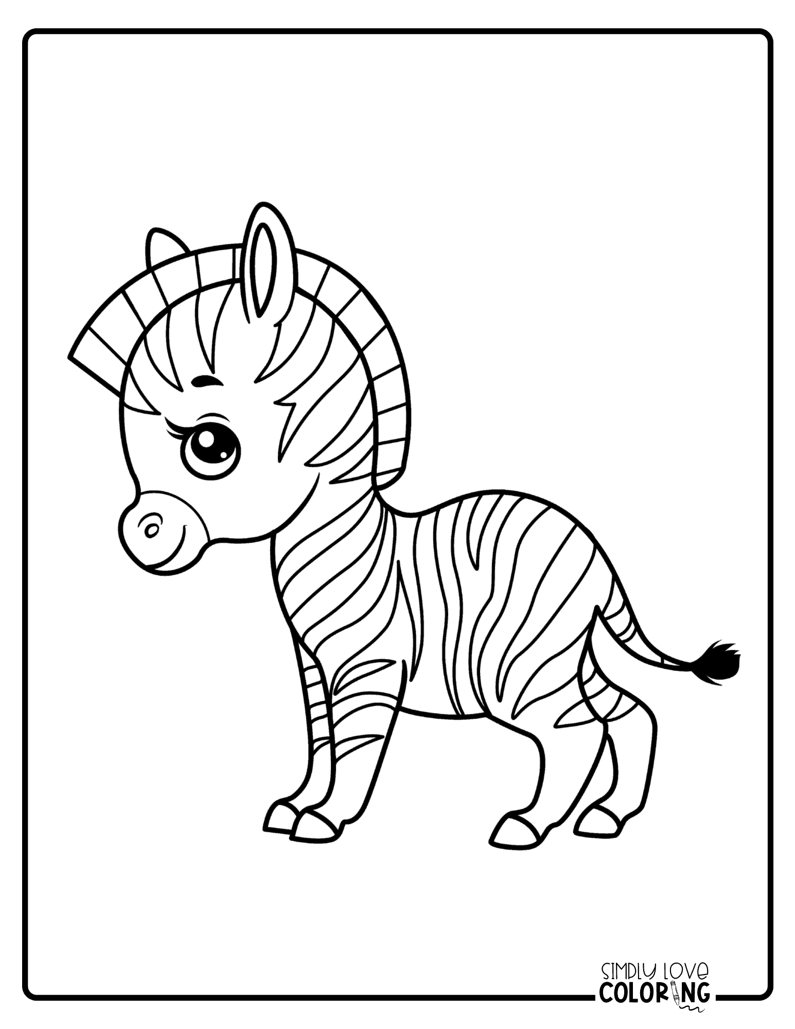 Zebra Coloring Pages (Free PDF Printables) - Simply Love Coloring