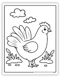 17 Cute Hen Coloring Pages (Free PDF Printables) - Simply Love Coloring