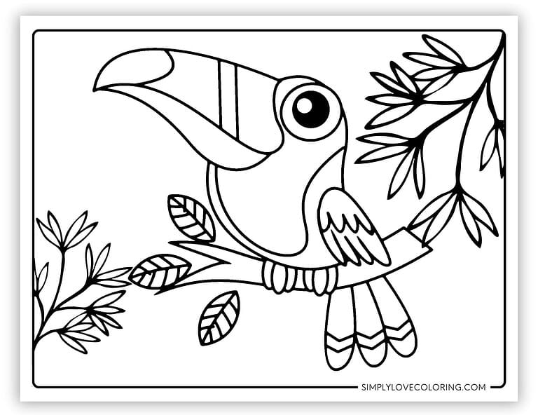 Toucan Coloring Pages (Free PDF Printables) - Simply Love Coloring
