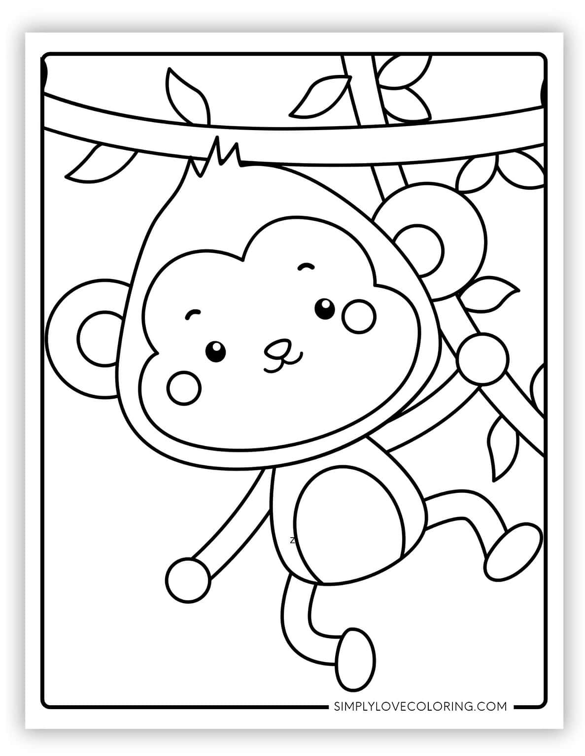 Monkey Coloring Pages (Free PDF Printables) - Simply Love Coloring