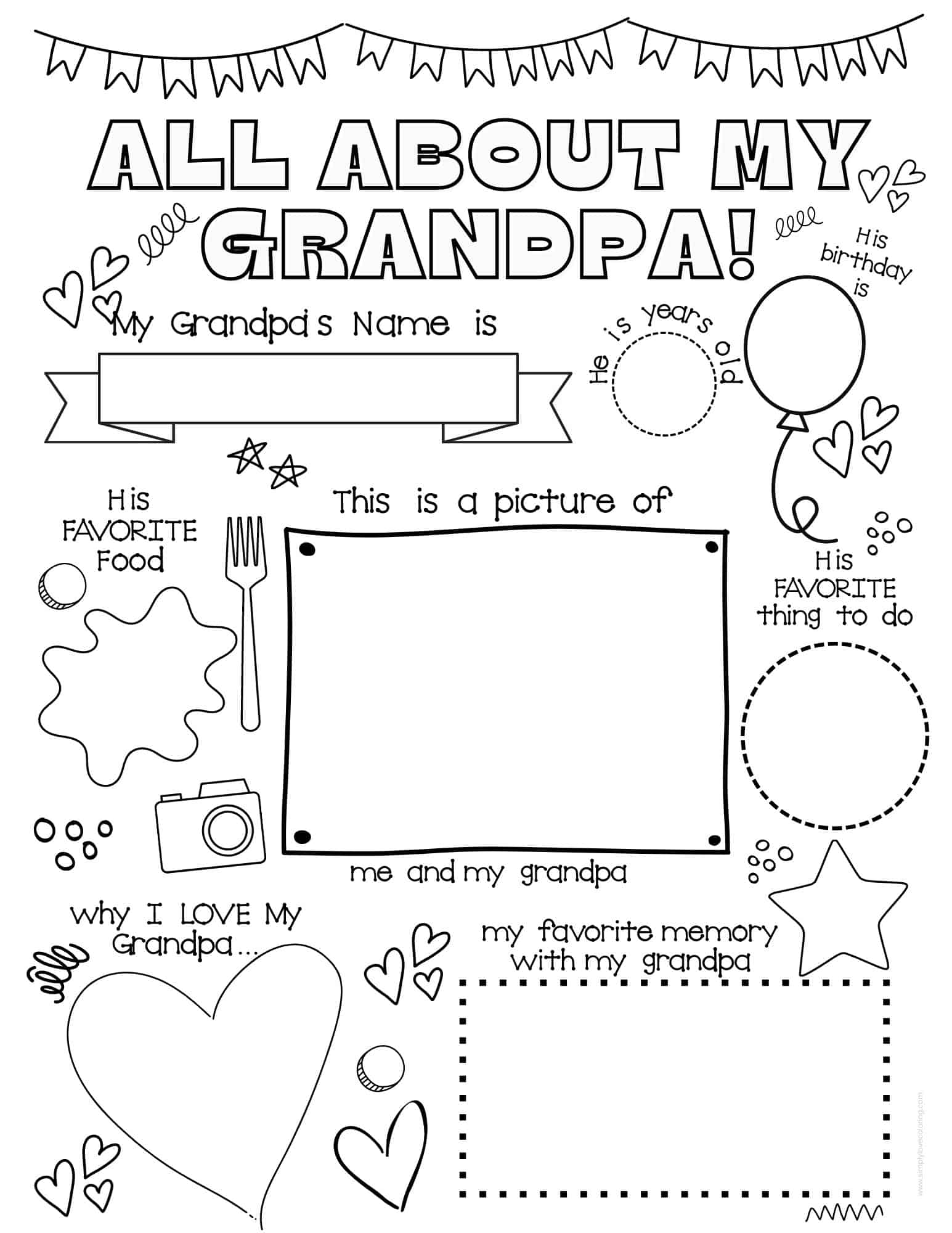 Free Father's Day Coloring Pages - Simply Love Coloring