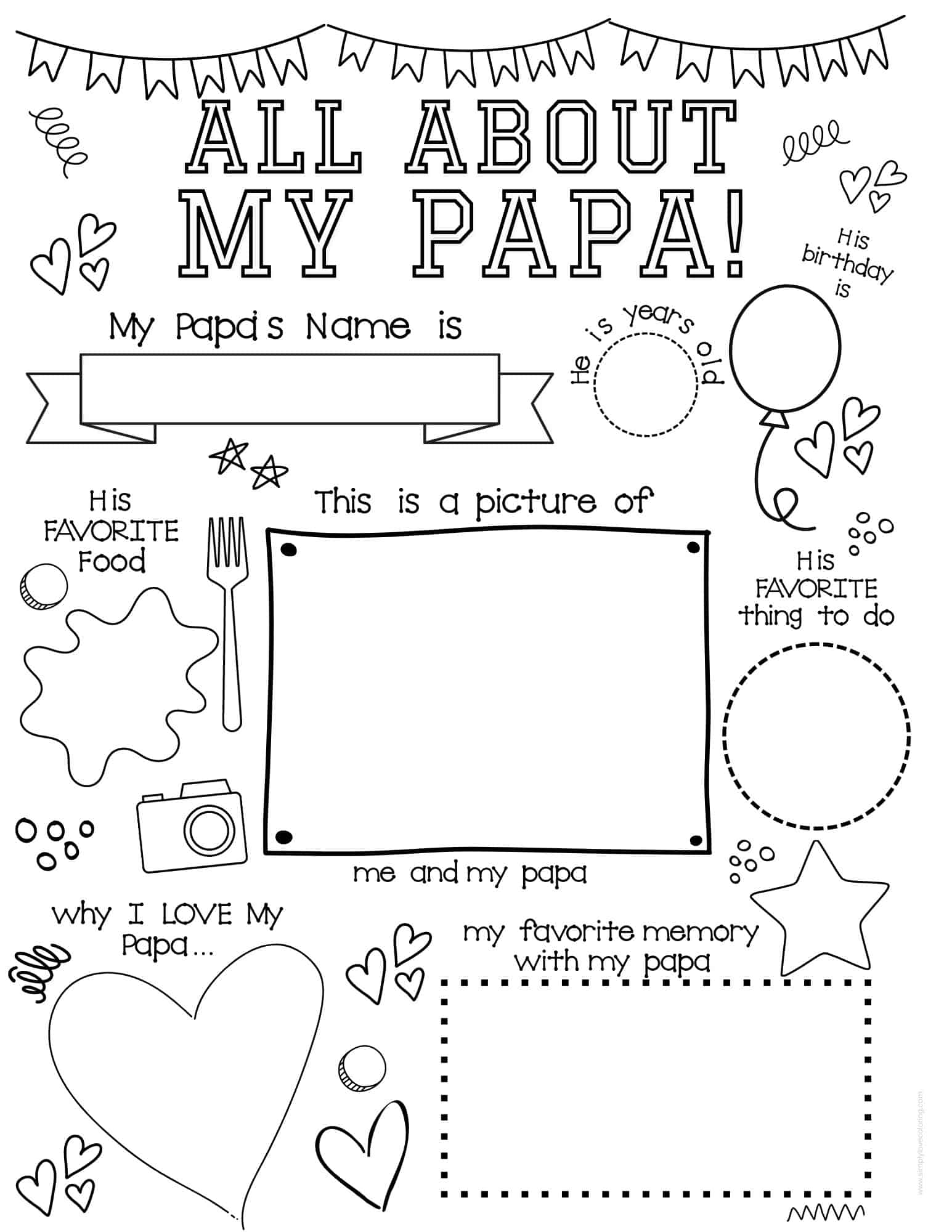Free Father s Day Coloring Pages Simply Love Coloring