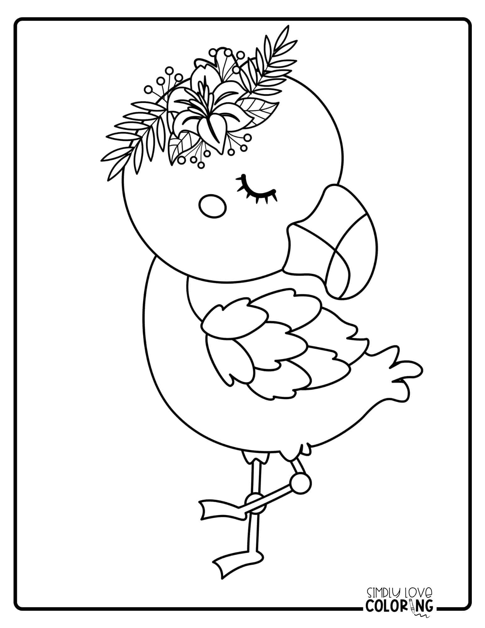 Flamingo Coloring Pages (Free PDF Printables) - Simply Love Coloring