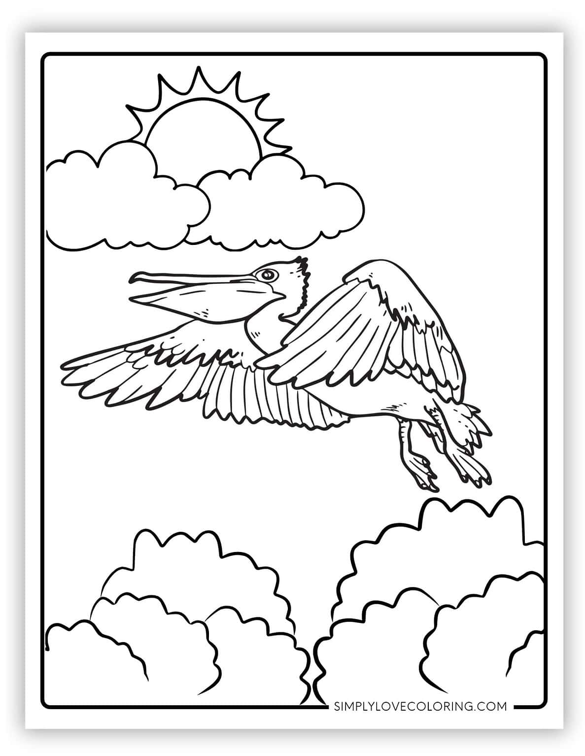 Pelican Coloring Pages (Free PDF Printables) - Simply Love Coloring