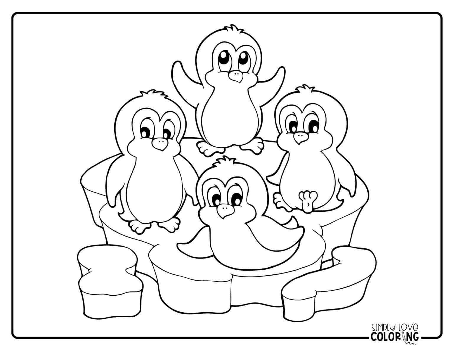 Penguin Coloring Pages (Free PDF Printables) - Simply Love Coloring