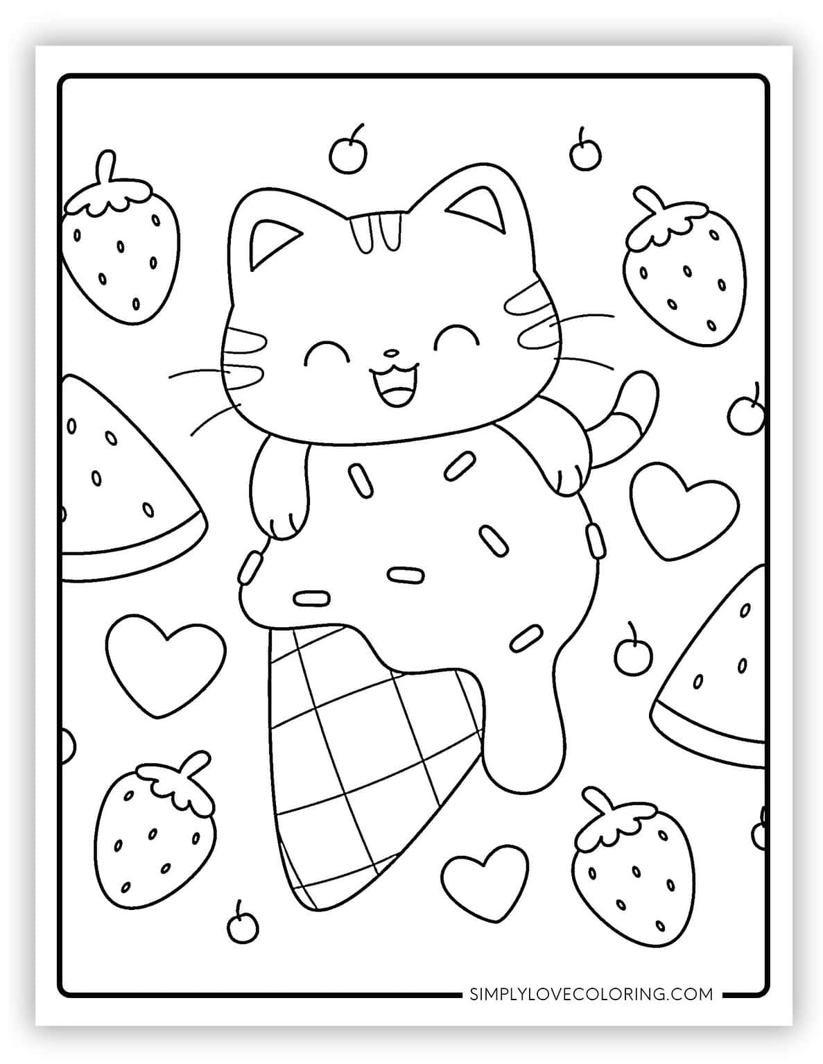 47 Cute Cat Coloring Pages (Free PDF Printables) - Simply Love Coloring