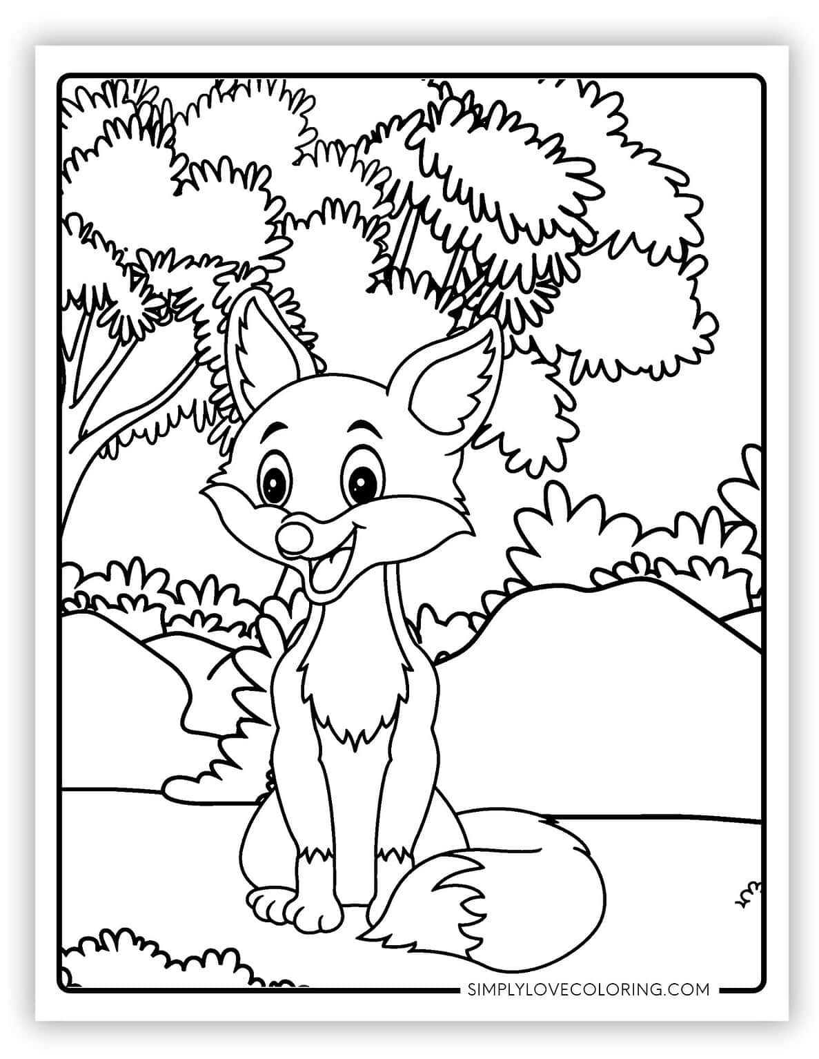 31 Cute Fox Coloring Pages (Free PDF Printables) - Simply Love Coloring
