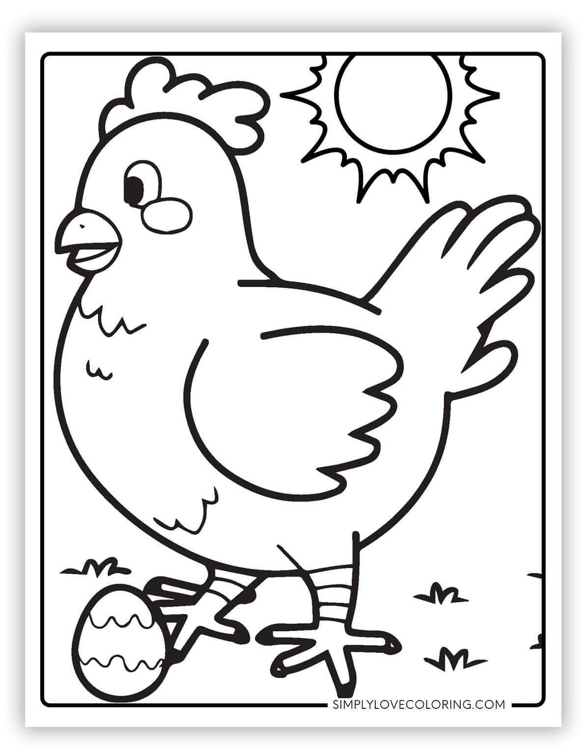 17 Cute Hen Coloring Pages (Free PDF Printables) - Simply Love Coloring