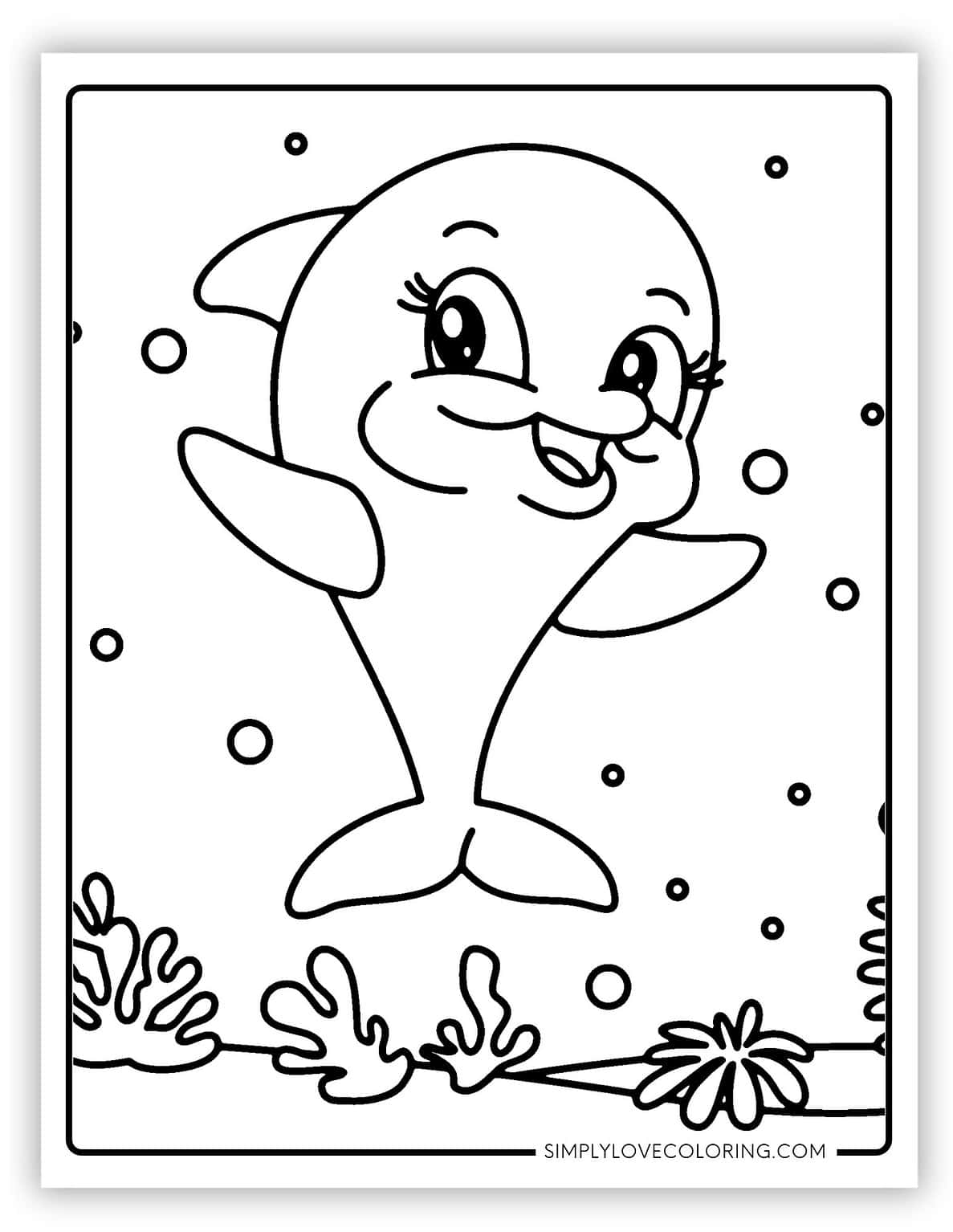 46 Dolphin Coloring Pages (Free PDF Printables) - Simply Love Coloring