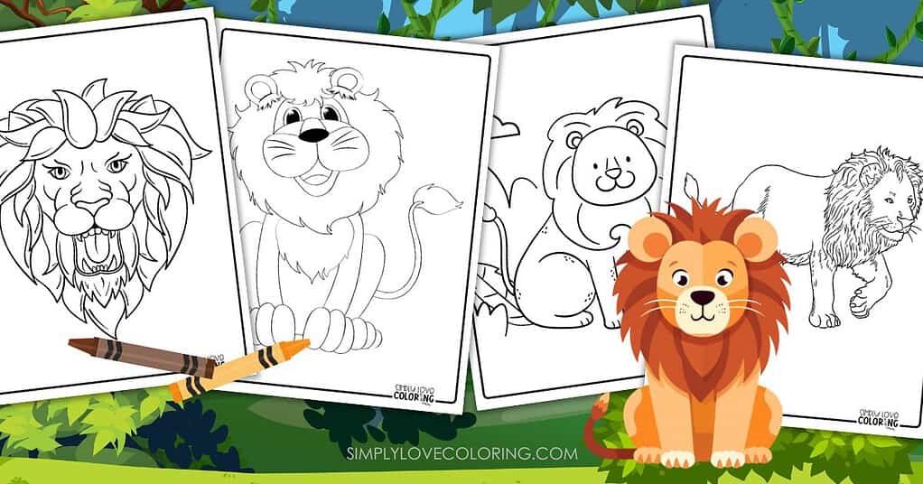 21 Lion Coloring Pages (Free PDF Printables) - Simply Love Coloring