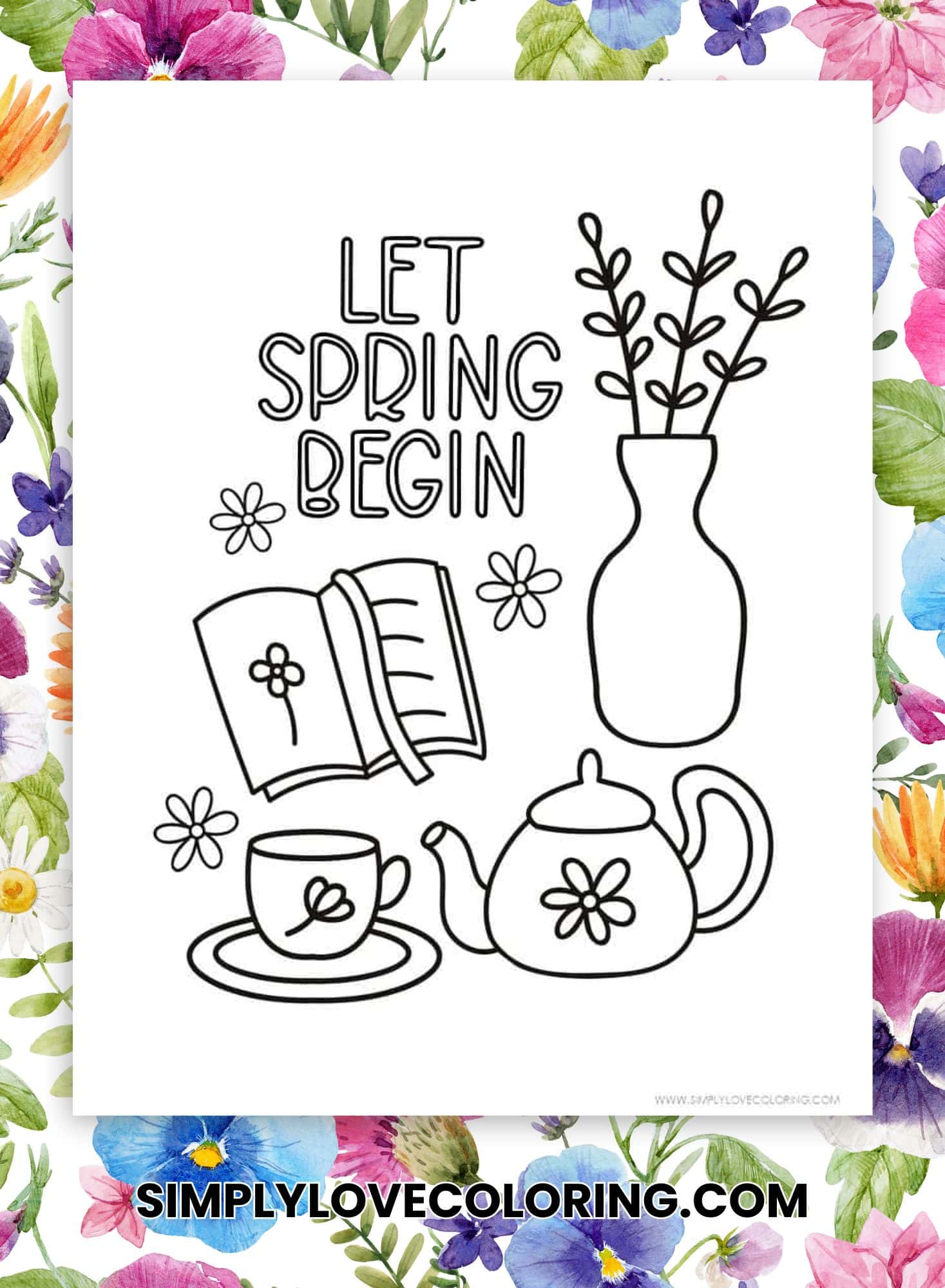73 Spring Coloring Pages (Free PDF Printables) - Simply Love Coloring