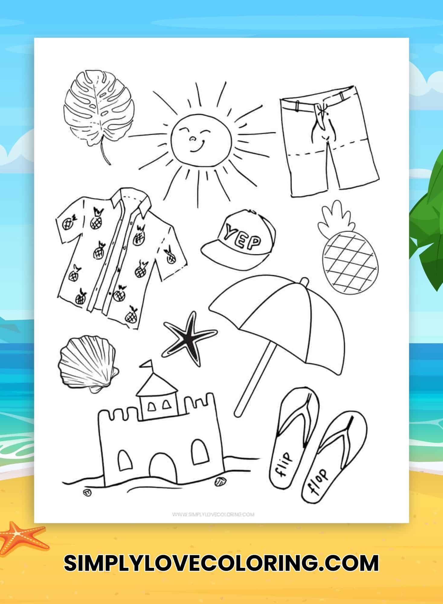 40 Cute Summer Coloring Pages Free - P Summer Coloring Pages 5 