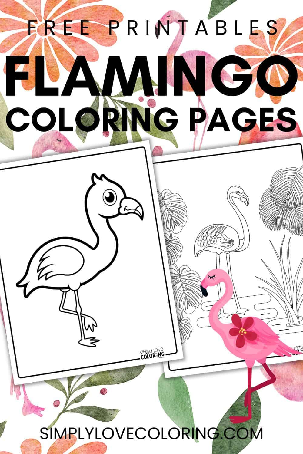 Flamingo Coloring Pages (Free PDF Printables) - Simply Love Coloring