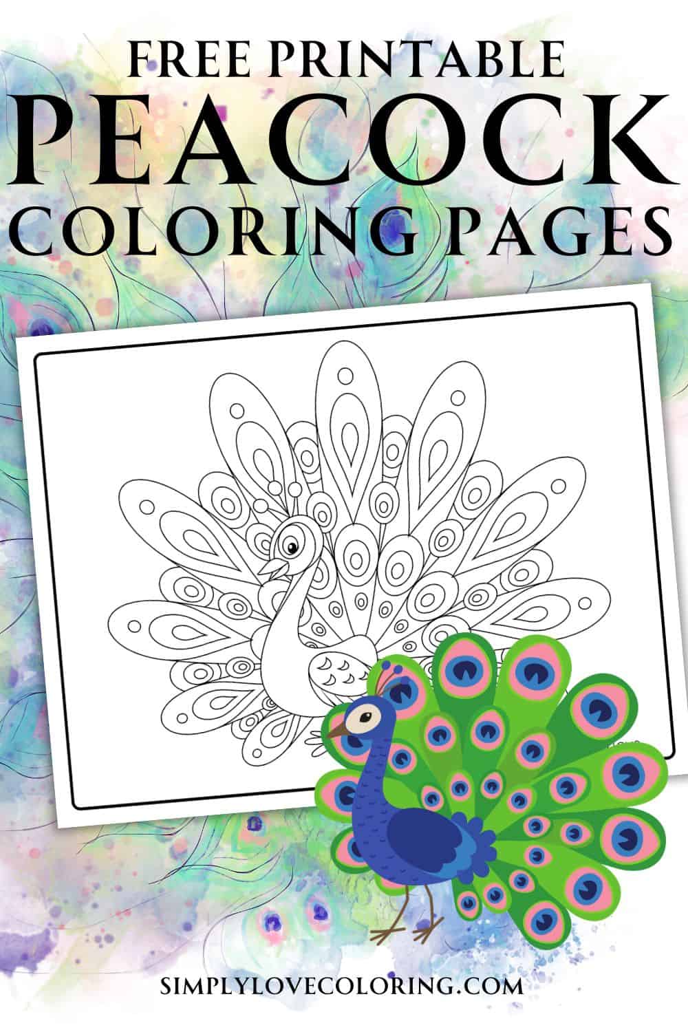 Peacock Coloring Pages (Free PDF Printables) - Simply Love Coloring