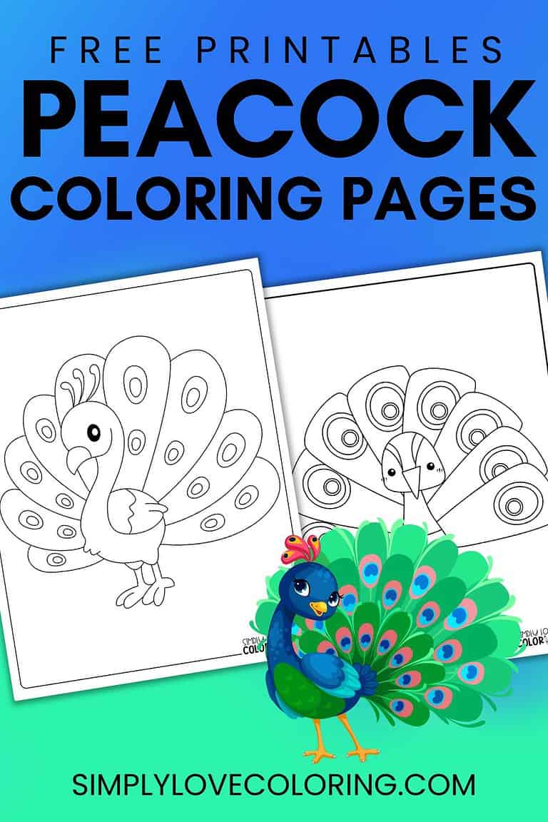 Peacock Coloring Pages (Free PDF Printables) - Simply Love Coloring