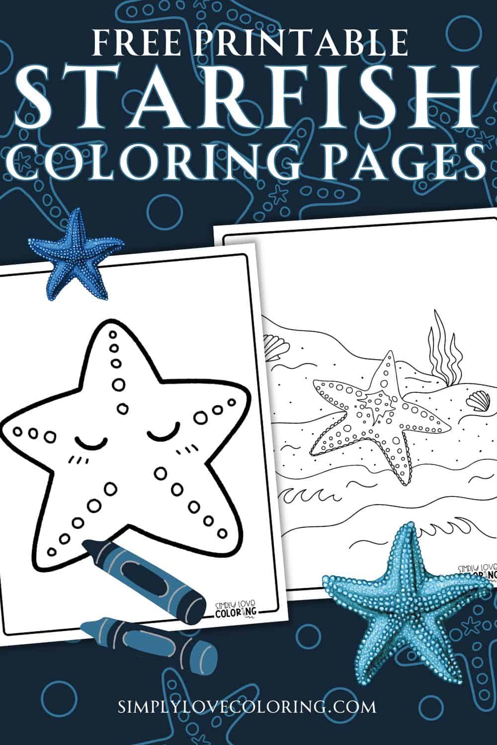 14 Starfish Coloring Pages (Free PDF Printables) - Simply Love Coloring