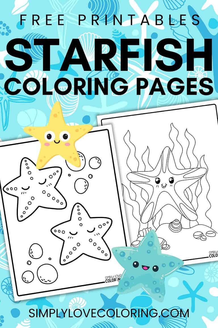 14 Starfish Coloring Pages (Free PDF Printables) - Simply Love Coloring