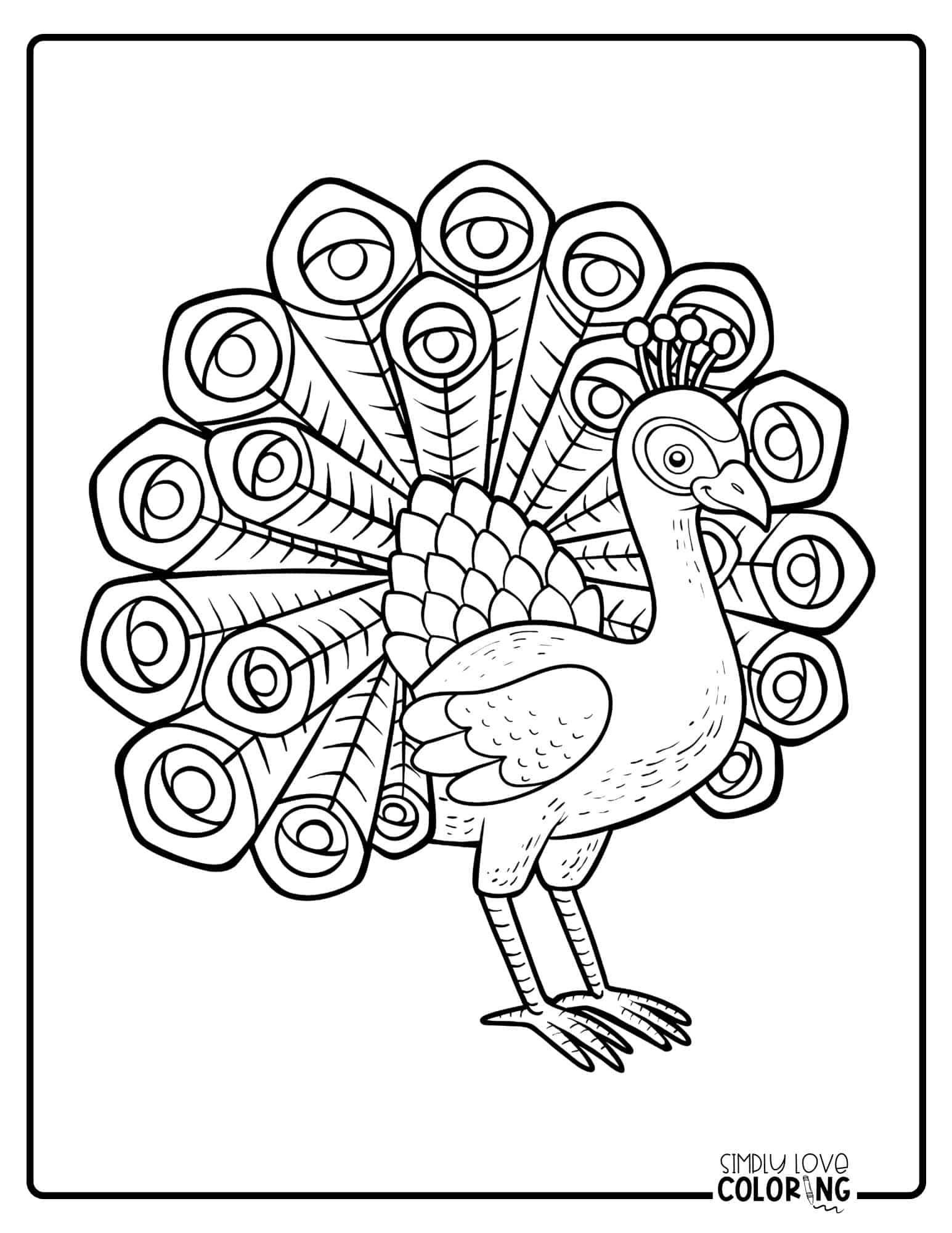 Peacock Coloring Pages (Free PDF Printables) - Simply Love Coloring