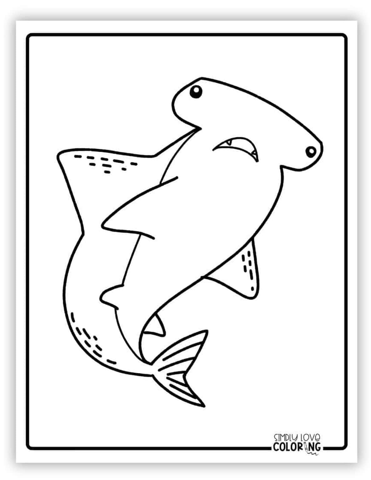 32 Shark Coloring Pages (Free PDF Printables) - Simply Love Coloring