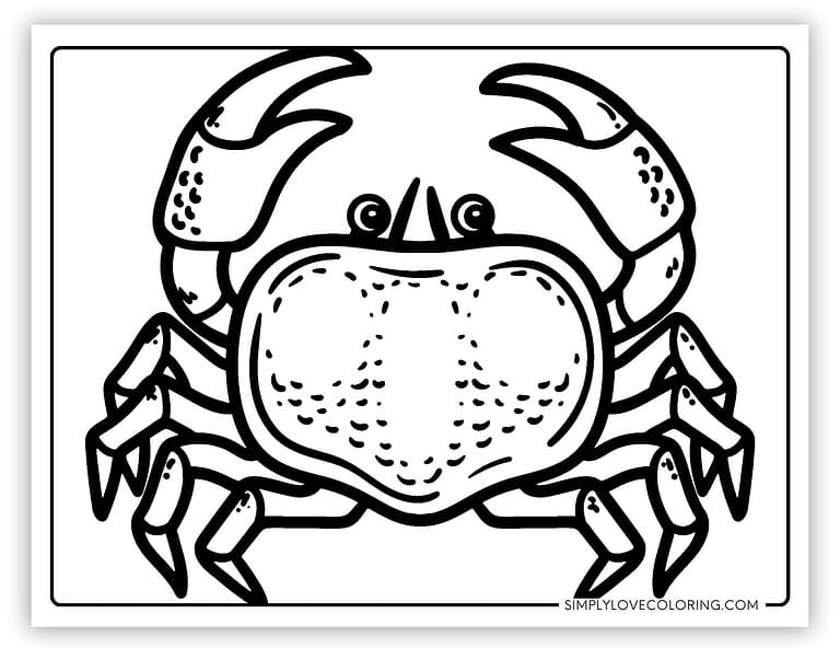 36 Crab Coloring Pages (Free PDF Printables) - Simply Love Coloring