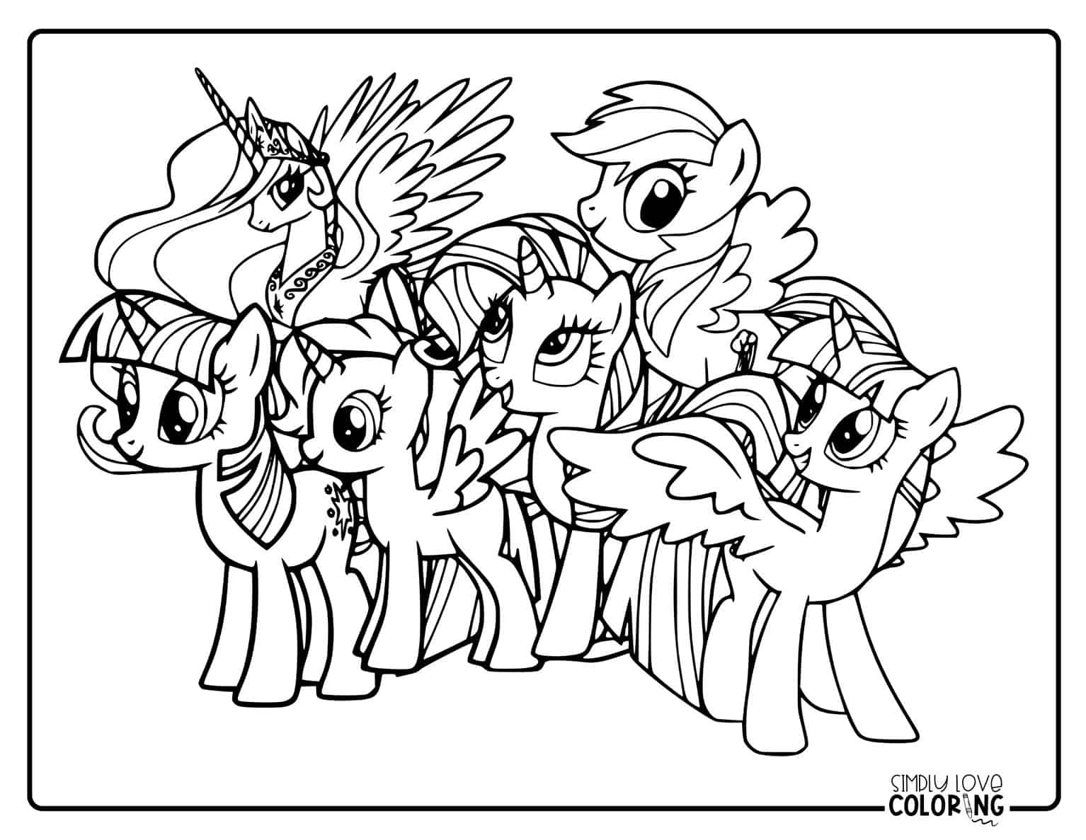 My Little Pony Coloring Pages All Ponies