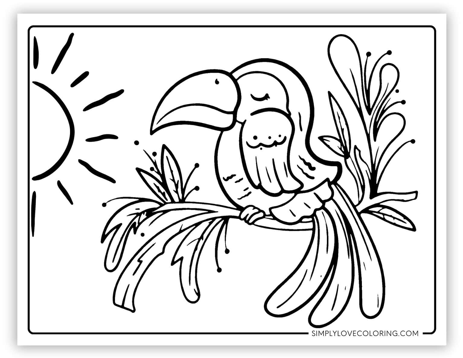 Toucan Coloring Pages (Free PDF Printables) - Simply Love Coloring