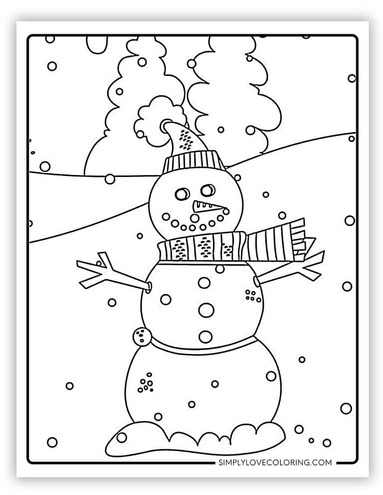 29 Winter Coloring Pages (Free PDF Printables) - Simply Love Coloring