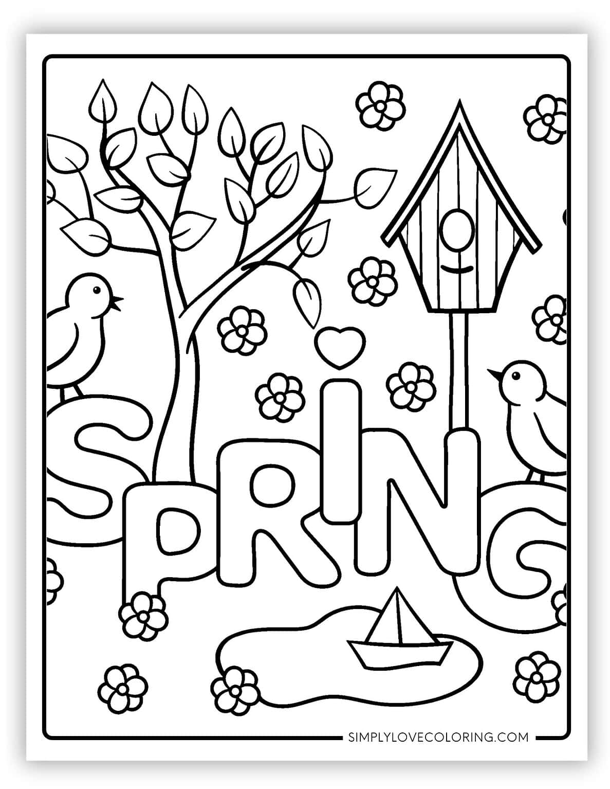 73 Spring Coloring Pages (Free PDF Printables) - Simply Love Coloring